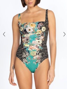 NWOT Johnny Was  MILA RUCHED ONE PIECE Size XL